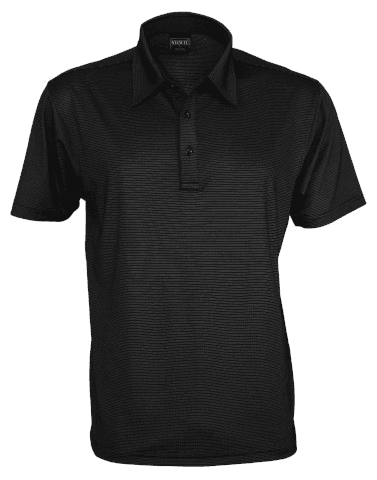 Silvertech Mens Polo in Black/Silver