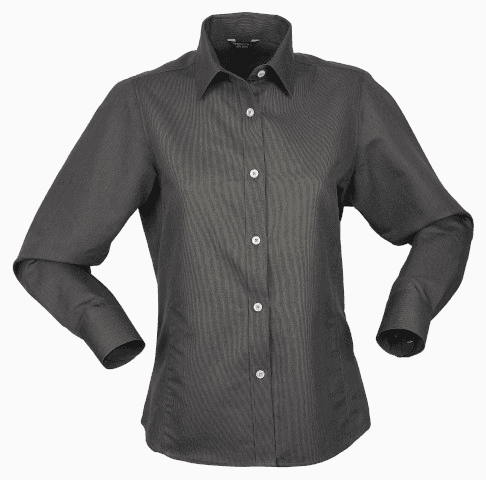Ladies Empire Shirt L/S in Charcoal/Grey