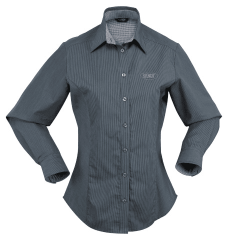 Ladies Inspire Shirt L/S in Charcoal