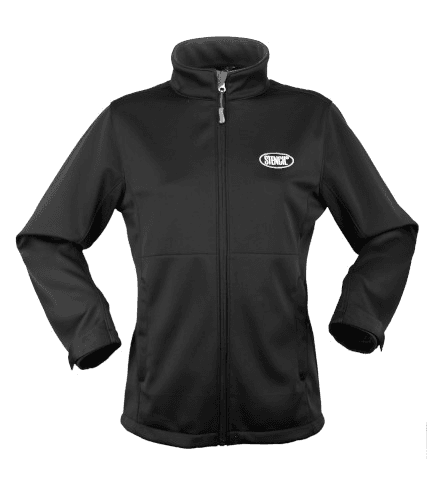 Ladies Bonded Softshell Jacket L/S in Black/Charcoal