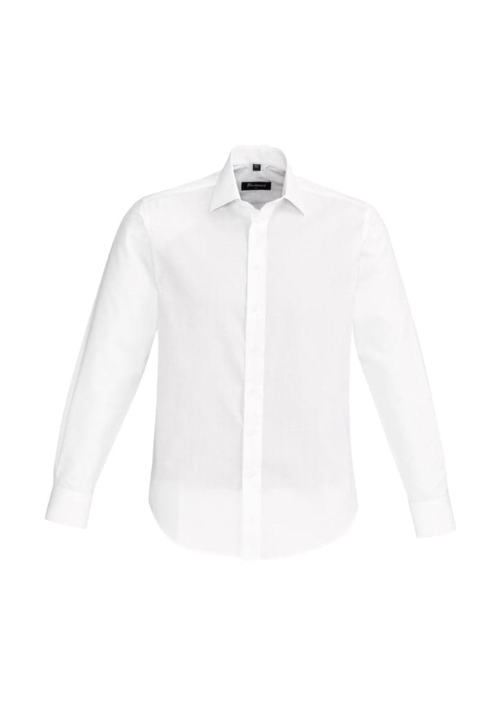 Mens Hudson Long Sleeve Shirt in White
