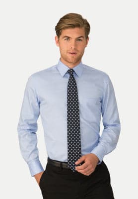 Mens Capri Check L/S Shirt in Blue