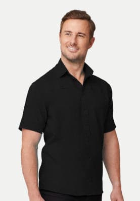Mens Ezylin S/S Shirt in Black