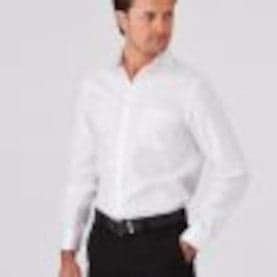 Mens L/S Twill Shirt in White