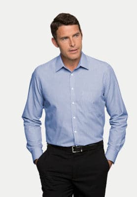 Mens Pinfeather L/S Shirt in Blue