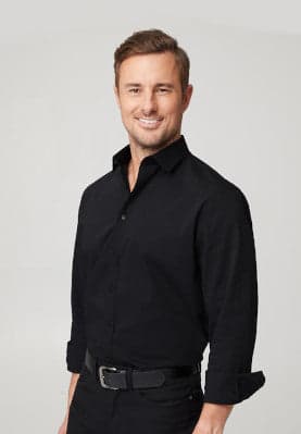 Mens Oliver L/S Shirt in Black