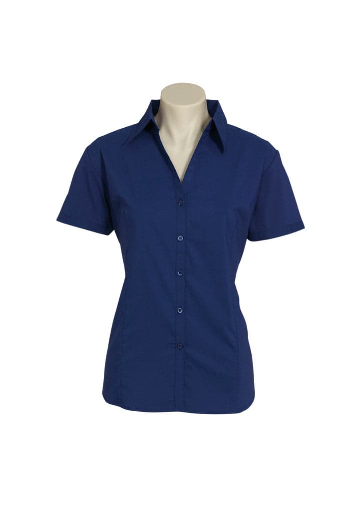 Metro Ladies Short Sleeve Shirt in Royal