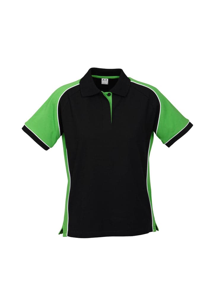 Nitro Ladies Polo in Black/Green/White