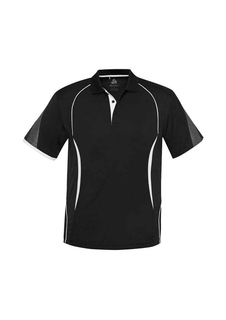 Razor Mens Polo in Black/White