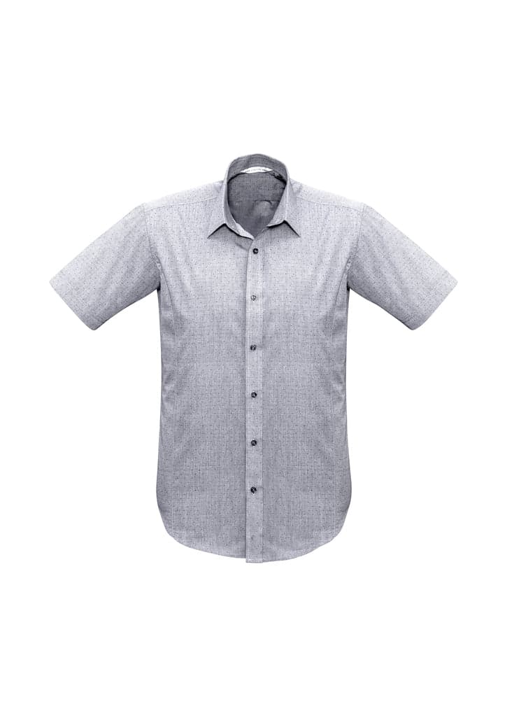 Mens Trend Short Sleeve Shirt in Silver