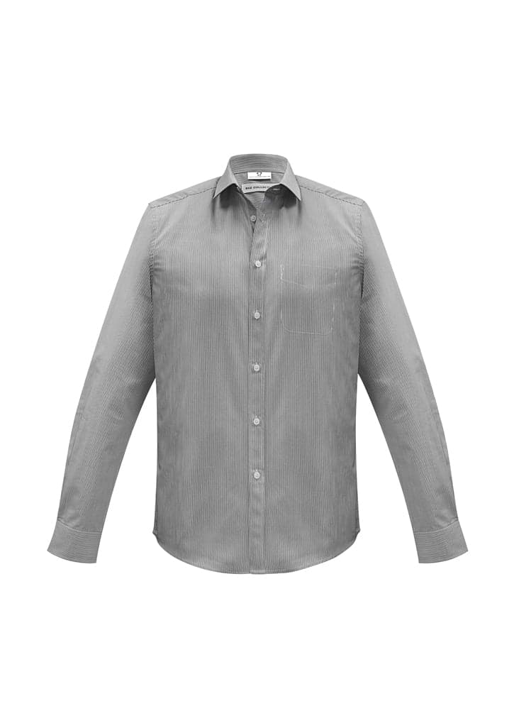 Mens Euro Long Sleeve Shirt in Black