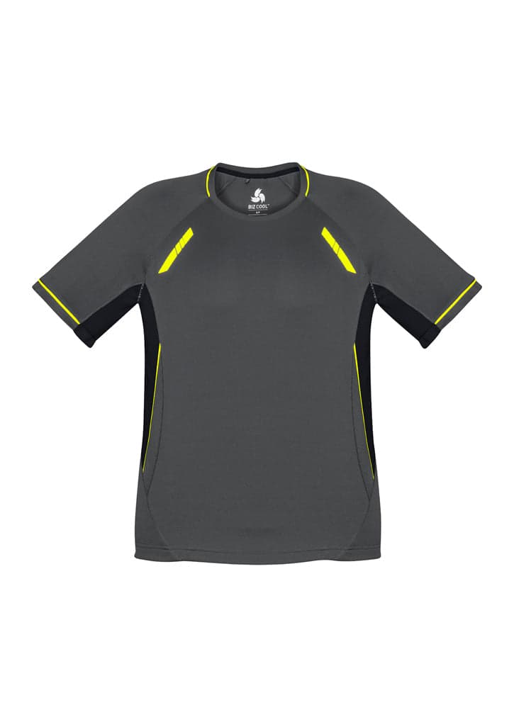 Mens Renegade Tee in Grey/Black/Fluoro Yellow