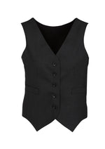 Ladies Wool Peaked Vest with Knitted Back