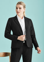 Ladies 2 Button Cool Stretch Mid Length Jacket