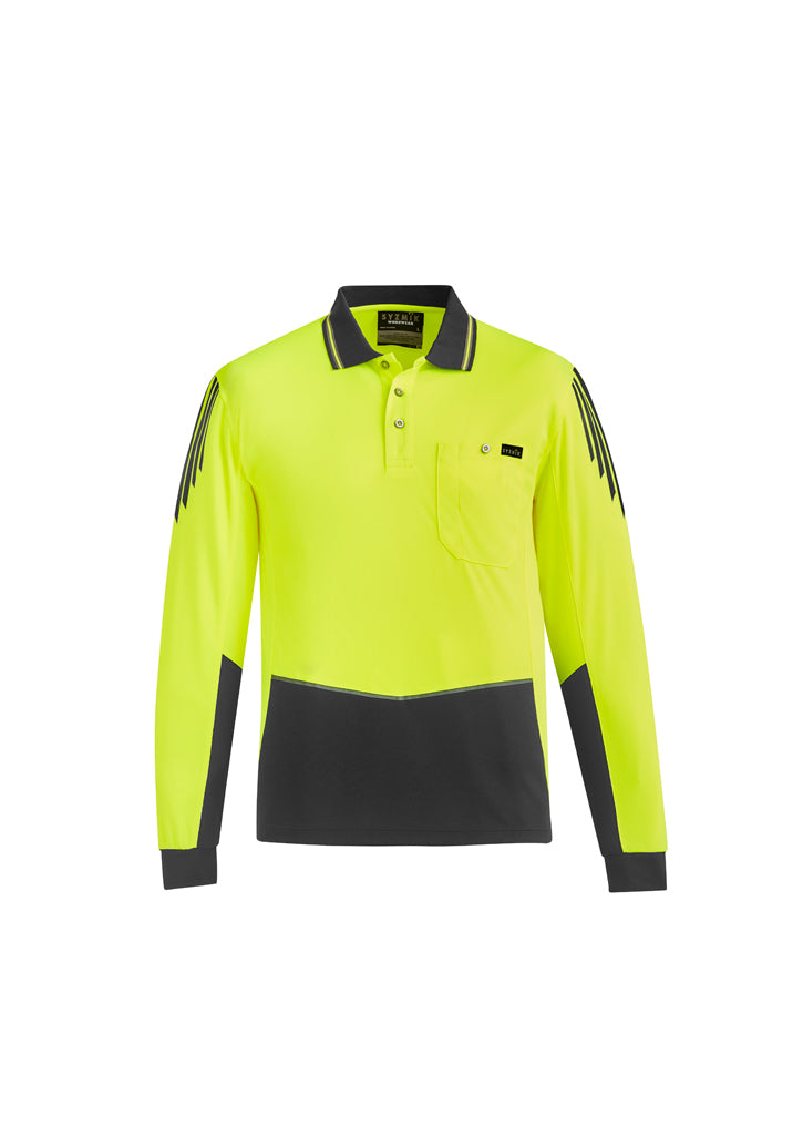 Hi Vis Mens Flux L/S Polo